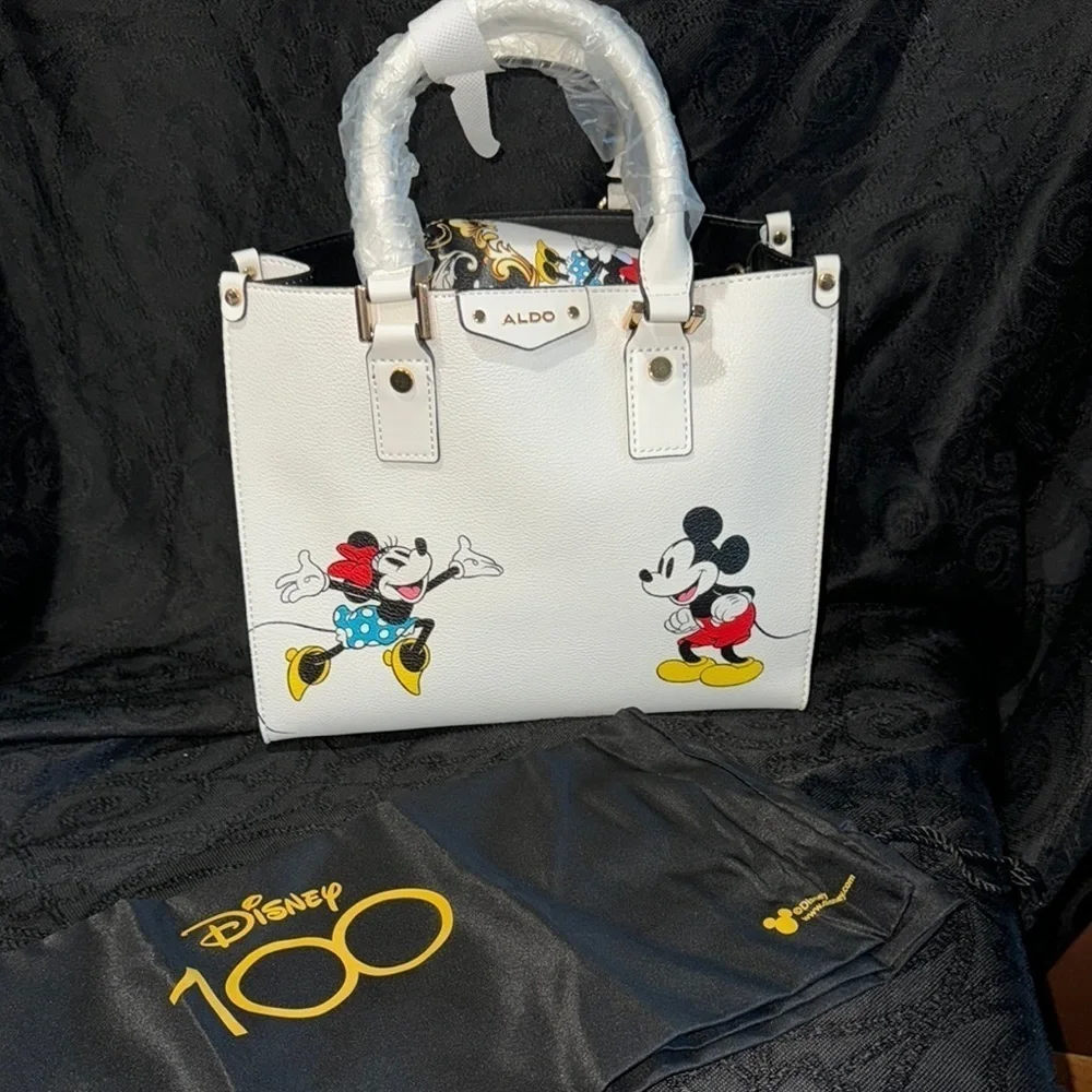 DISNEY X ALDO 100 Mickey & Minnie Handbag and Disney MULTI CHARACTER Crossbody - Picture 9 of 14